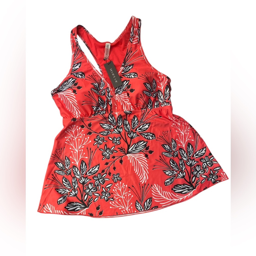 TEMPT ME Floral Women's Two Piece Tankini NWT L